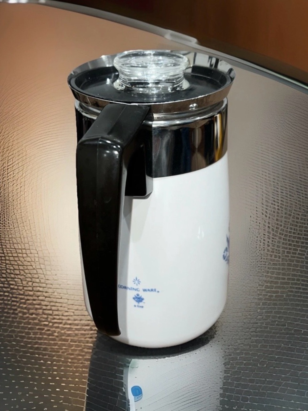 Vintage Corning Ware Cornflower Blue 6 Cup Coffee Pot • Excellent Condition - Picture 3 of 9